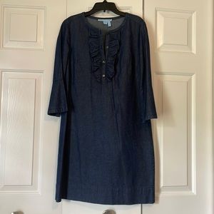 Draper James blue jean dress